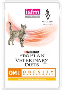 PRO PLAN Veterinary Diets OM St/Ox Obesity Management Croquettes pour chat avec poulet 85g