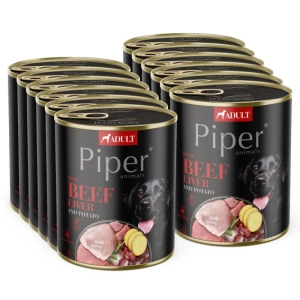 DOLINA NOTECI Piper pour chiens avec foie de bœuf et pommes de terre 12x800g