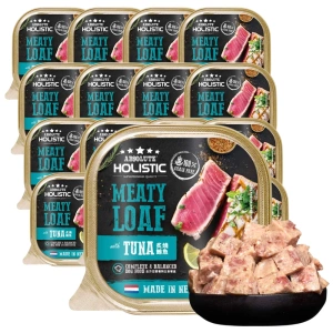 Absolute Holistic Pain de viande complet et équilibré, barquette humide au thon 16x100g  pour chiens