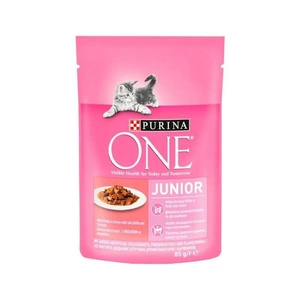 Purina One Junior avec saumon et carottes 85g x 10