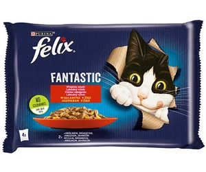 FELIX Saveurs Campagnardes en gelée au lapin et à l'agneau 4x85g