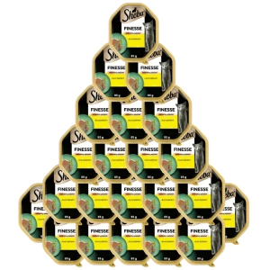 SHEBA Finesse 22x85 g – aliment humide complet pour chats adultes, au poulet, en pâté