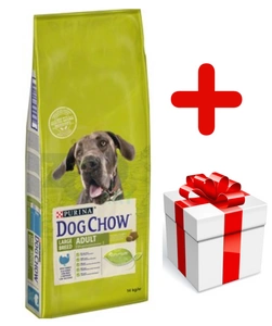 PURINA Dog Chow Adulte pour Grandes Races à la Dinde 14kg+Surprise