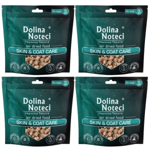 DOLINA NOTECI Training Treats Gâteries d'entraînement pour soins de la peau et du pelage pour chiens 4x130g