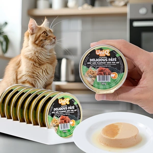 UNIQ PETS ROYAL BEEF PÂTÉ POUR CHATS, galette de bœuf aux graines de plantain, 30gx 8 pièces