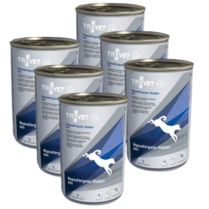 TROVET RRD Hypoallergénique - Lapin (pour chien) 6x400g - boîte