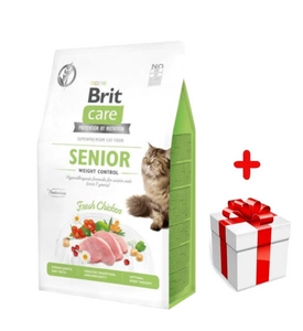Brit Care Grain-Free Senior Weight Control avec poulet 400g + Surprise pour votre chat GRATUITES !
