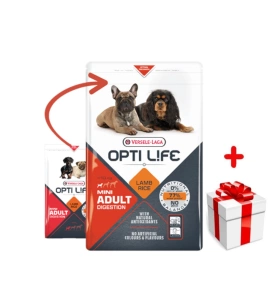 Versele-Laga Opti Life Adult Digestion Mini Agneau Avec Riz 7,5 kg+Surprise