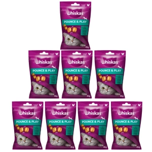 WHISKAS Energy and Vitality 8x45g friandise pour chat, avec du poulet