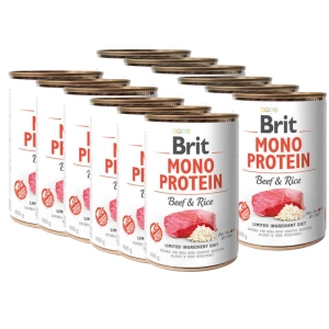 BRIT MONO PROTEIN BEEF & BROWN RICE 12x400g