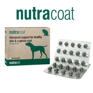 NUTRAVET Nutracoat pour chiens et chats 45 gélules - pour une peau saine et un pelage brillant