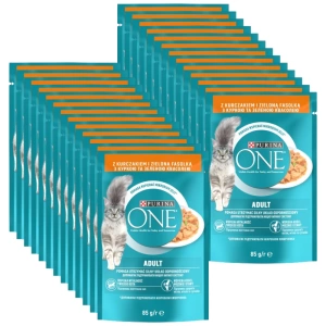 Purina One Cat Adult avec poulet et haricots verts  26x85g