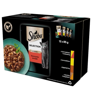 Sheba Sachet Selection In Sauce Saveurs Juteuses 12x85g