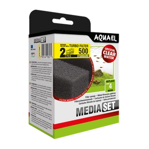 AQUAEL cartouche filtre éponge TURBO 500 MediaSet -2pcs