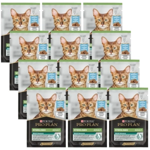 Purina Pro Plan Stérilisé avec poisson de mer pour chats12x85g