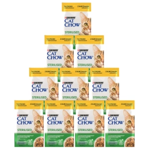 CAT CHOW Poulet et aubergines pour chat stérilisés en sauce 10x85g