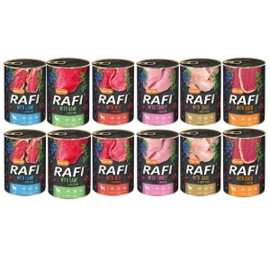 Dolina Noteci Rafi pour chien mélange de saveurs 12x400g