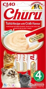 INABA Churu thon et crabe friandises pour chat 4x14g