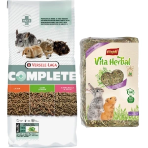 Versele-Laga Cavia Complete - cochons d'Inde 8kg+Vitapol Foin pour Rongeurs 1.2kg