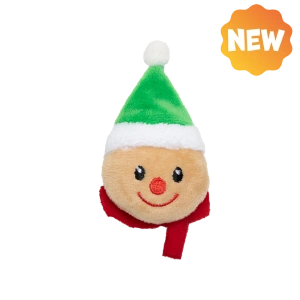 UNIQ PETS JOUET EN PELUCHE POUR CHAT PURRNIP tête de bonhomme en pain d'épices avec herbe à chat 7 x 6 cm