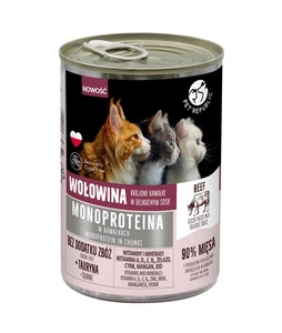 PetRepublic nourriture monoprotéine de bœuf pour chats, morceaux en sauce 400g x10