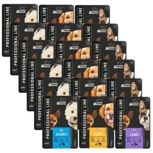 SUPER BENO Sachet adulte pour chiens de petite et moyenne taille  Saveurs mélangées 18x100g